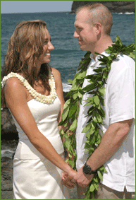 Happy couple by the oceanfront